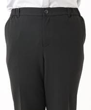 OLLLA19139 eur3(エウルキューブ) 【WEB先行販売】【大きいサイズ/11号サイズあり】カットジョーゼットテーパードパンツ ブラック(94)