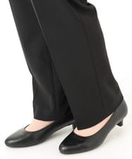 OLLLA19139 eur3(エウルキューブ) 【WEB先行販売】【大きいサイズ/11号サイズあり】カットジョーゼットテーパードパンツ ブラック(94)