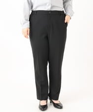 OLLLA19139 eur3(エウルキューブ) 【WEB先行販売】【大きいサイズ/11号サイズあり】カットジョーゼットテーパードパンツ ブラック(94)