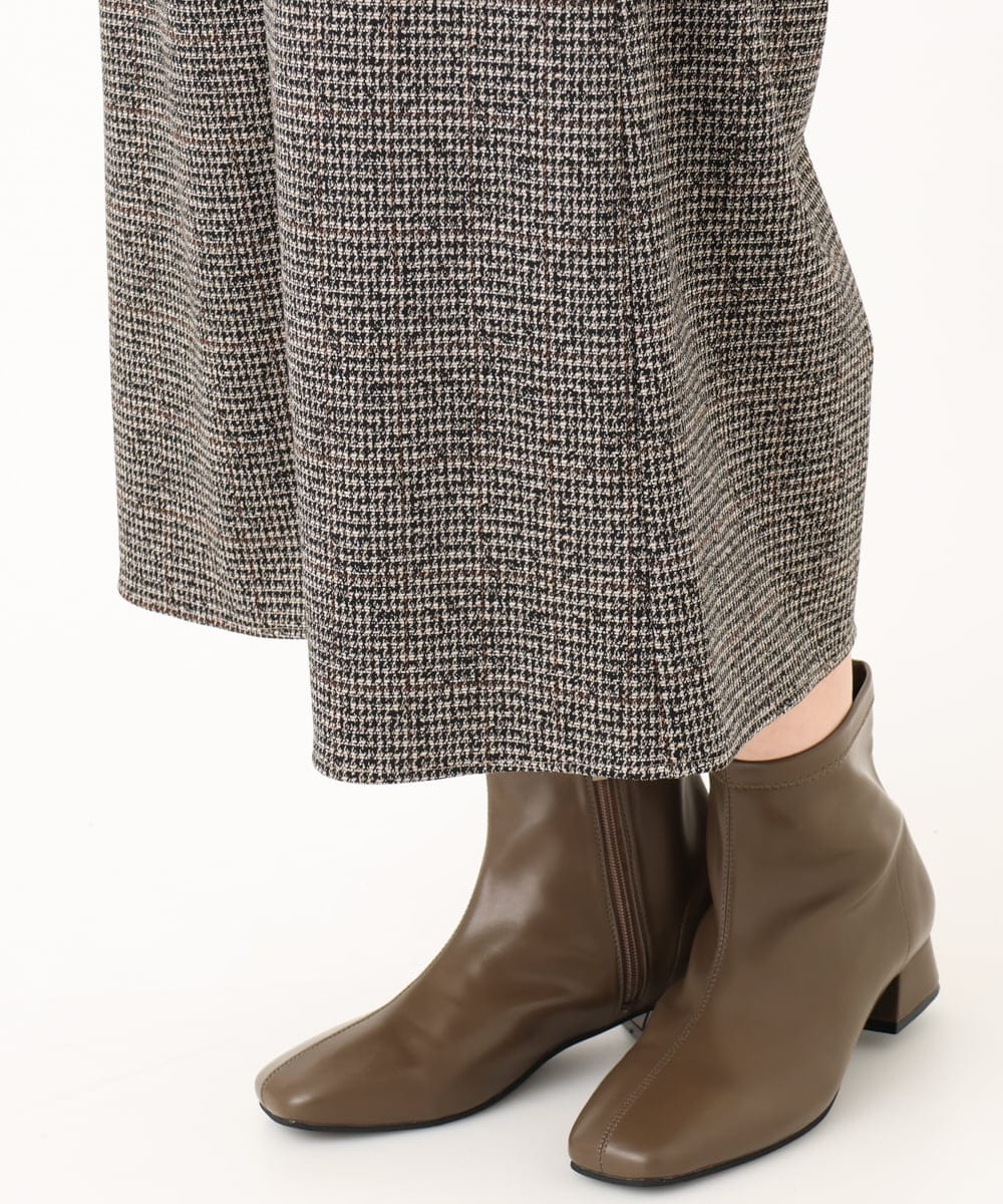 OLLLA20099 eur3(エウルキューブ) 【WEB先行販売】【大きいサイズ】キュロットパンツ ダークブラウン(87)