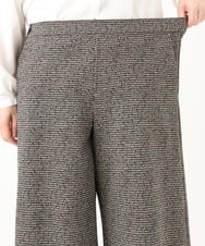 OLLLA20099 eur3(エウルキューブ) 【WEB先行販売】【大きいサイズ】キュロットパンツ ダークブラウン(87)