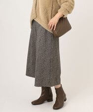 OLLLA20099 eur3(エウルキューブ) 【WEB先行販売】【大きいサイズ】キュロットパンツ ダークブラウン(87)