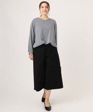 OLLLA20099 eur3(エウルキューブ) 【WEB先行販売】【大きいサイズ】キュロットパンツ ブラック(94)
