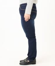 OLLLA21089 eur3(エウルキューブ) 【大きいサイズ】ゆるフィットスキニー裏起毛デニムパンツ ネイビー(57)