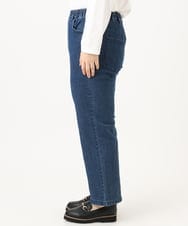 OLLLD01099 eur3(エウルキューブ) 【大きいサイズ】ストレートストレッチデニム ネイビー