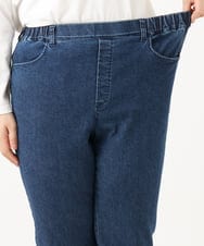 OLLLD01099 eur3(エウルキューブ) 【大きいサイズ】ストレートストレッチデニム ネイビー