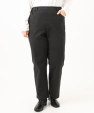 OLLLD01099 eur3(エウルキューブ) 【大きいサイズ】ストレートストレッチデニム ダークグレー