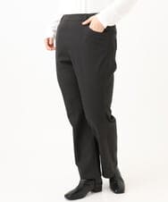 OLLLD01099 eur3(エウルキューブ) 【大きいサイズ】ストレートストレッチデニム ダークグレー