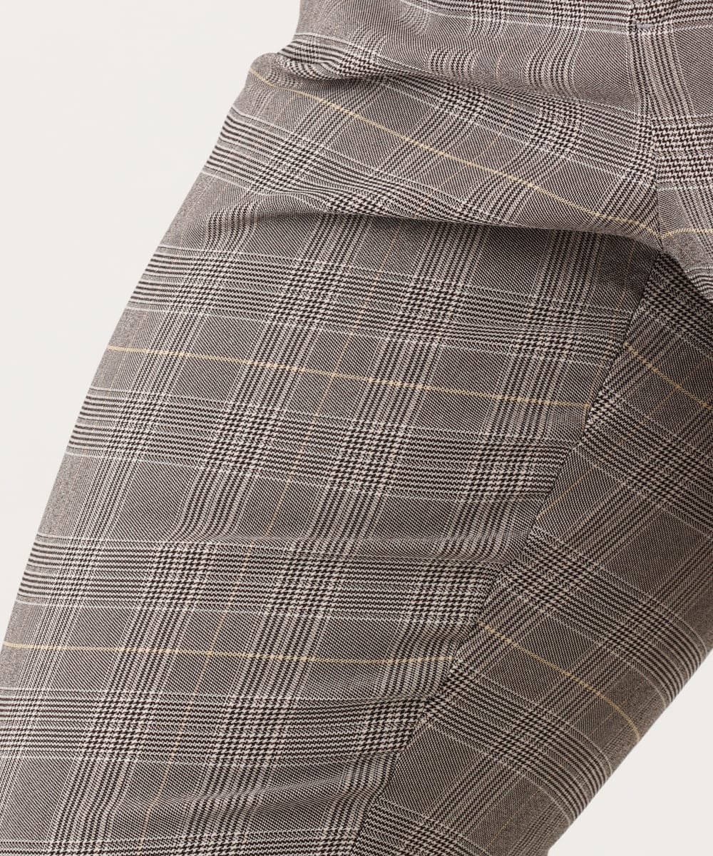 OLLLD11089 eur3(エウルキューブ) 【大きいサイズ】さらさらストレッチ裏起毛ストレートパンツ ダークブラウン