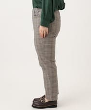 OLLLD11089 eur3(エウルキューブ) 【大きいサイズ】さらさらストレッチ裏起毛ストレートパンツ ダークブラウン