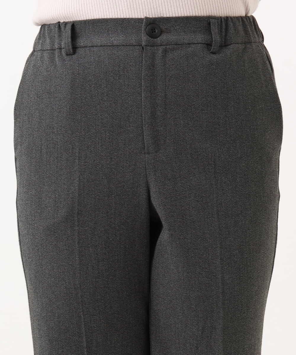 OLLLD17099 eur3(エウルキューブ) 【大きいサイズ/裏起毛】センタープレスストレートパンツ ダークグレー
