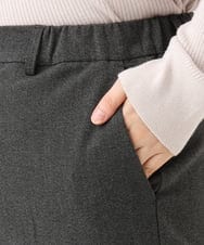 OLLLD17099 eur3(エウルキューブ) 【大きいサイズ/裏起毛】センタープレスストレートパンツ ダークグレー