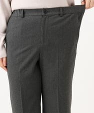 OLLLD17099 eur3(エウルキューブ) 【大きいサイズ/裏起毛】センタープレスストレートパンツ ダークグレー