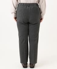 OLLLD17099 eur3(エウルキューブ) 【大きいサイズ/裏起毛】センタープレスストレートパンツ ダークグレー