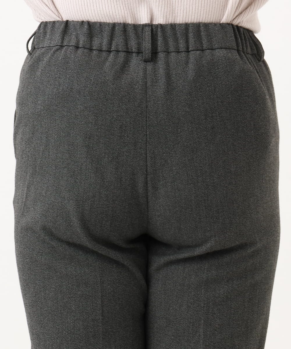 OLLLD17099 eur3(エウルキューブ) 【大きいサイズ/裏起毛】センタープレスストレートパンツ ダークグレー