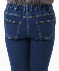 OLLLD21099 eur3(エウルキューブ) 【WEB先行販売】【大きいサイズ/裏起毛】ゆるフィットデニム ネイビー