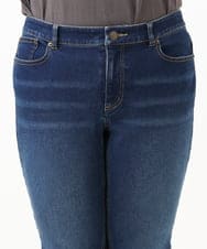 OLLLD21099 eur3(エウルキューブ) 【WEB先行販売】【大きいサイズ/裏起毛】ゆるフィットデニム ネイビー
