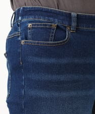 OLLLD21099 eur3(エウルキューブ) 【WEB先行販売】【大きいサイズ/裏起毛】ゆるフィットデニム ネイビー