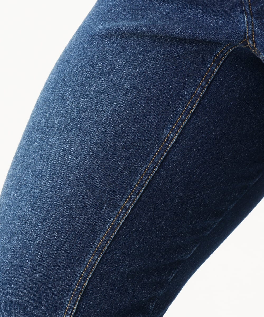 OLLLD21099 eur3(エウルキューブ) 【WEB先行販売】【大きいサイズ/裏起毛】ゆるフィットデニム ネイビー