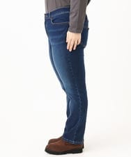 OLLLD21099 eur3(エウルキューブ) 【WEB先行販売】【大きいサイズ/裏起毛】ゆるフィットデニム ネイビー