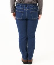 OLLLD21099 eur3(エウルキューブ) 【WEB先行販売】【大きいサイズ/裏起毛】ゆるフィットデニム ネイビー