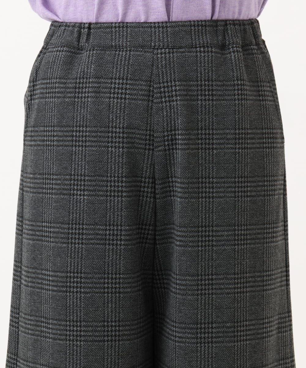 OLLLD26099 eur3(エウルキューブ) 【大きいサイズ】ジャージーキュロットパンツ ダークグレー
