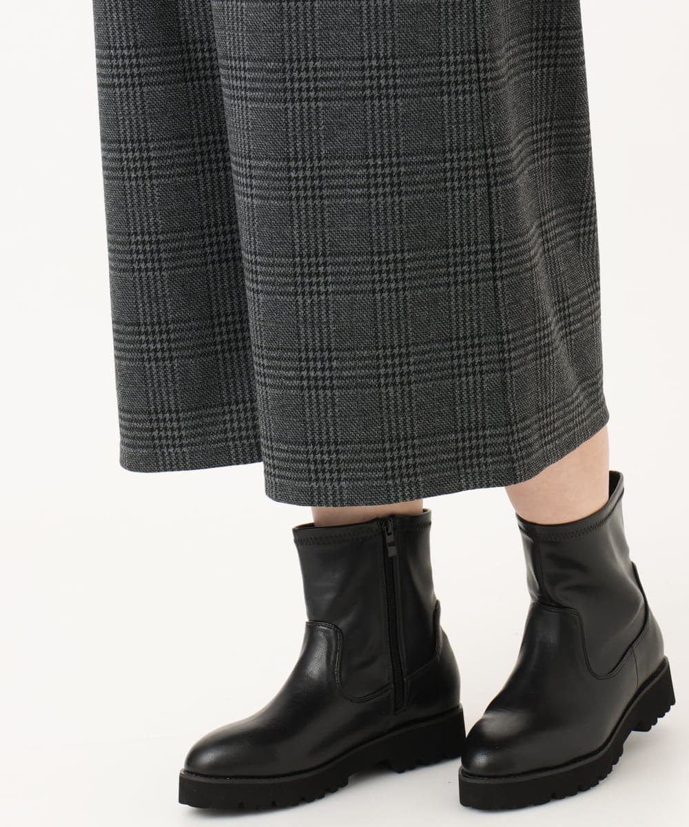 OLLLD26099 eur3(エウルキューブ) 【大きいサイズ】ジャージーキュロットパンツ ダークグレー