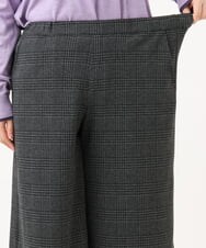 OLLLD26099 eur3(エウルキューブ) 【大きいサイズ】ジャージーキュロットパンツ ダークグレー