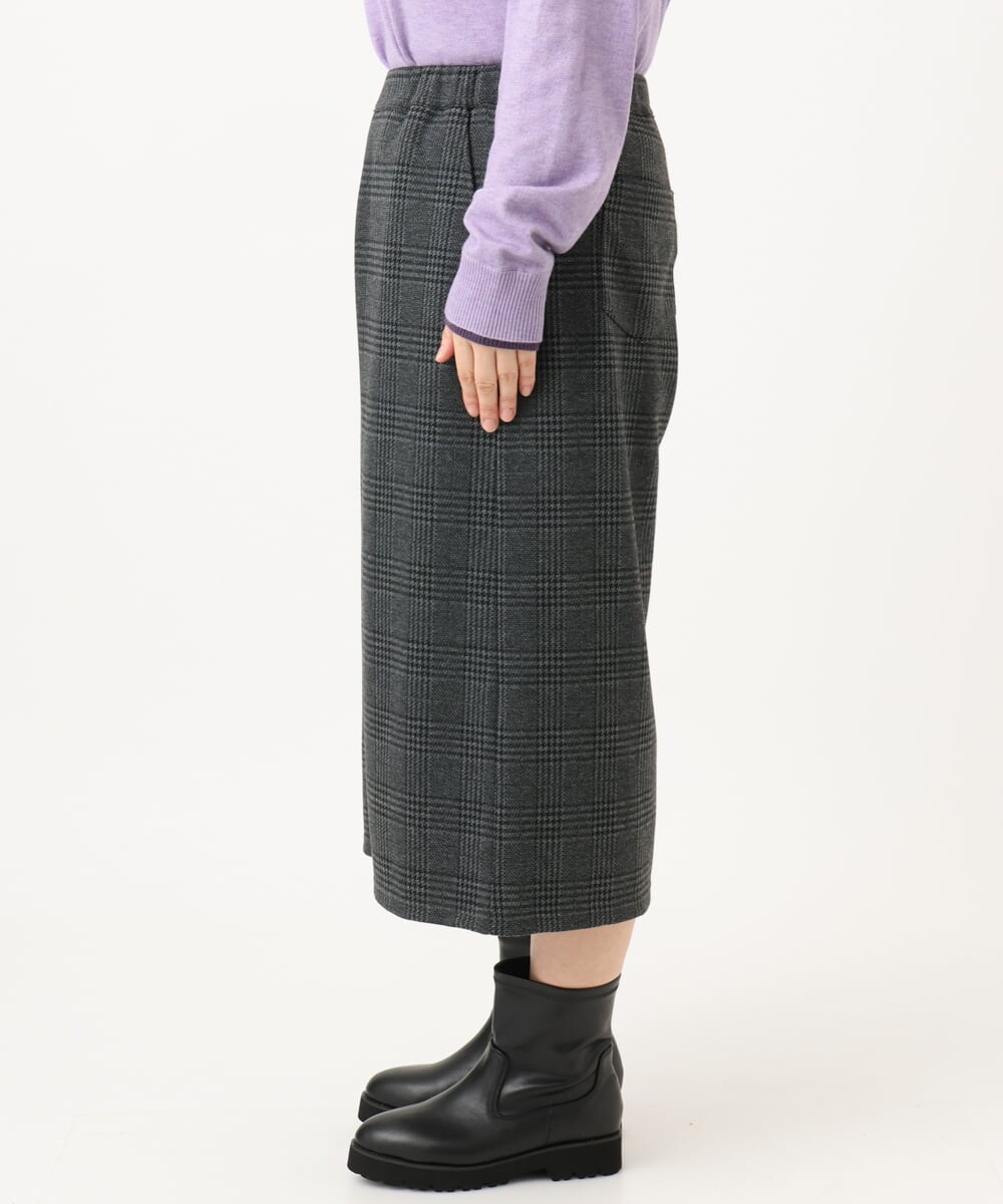 OLLLD26099 eur3(エウルキューブ) 【大きいサイズ】ジャージーキュロットパンツ ダークグレー