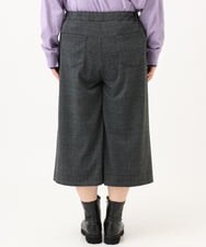 OLLLD26099 eur3(エウルキューブ) 【大きいサイズ】ジャージーキュロットパンツ ダークグレー
