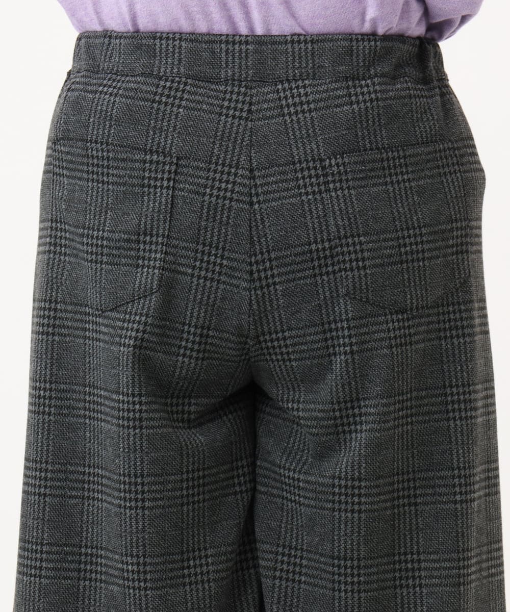 OLLLD26099 eur3(エウルキューブ) 【大きいサイズ】ジャージーキュロットパンツ ダークグレー