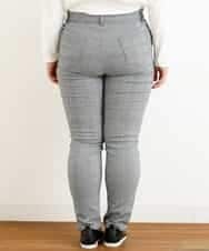 OLLLM04075 eur3(エウルキューブ) 【大きいサイズ】裏起毛のびのびスリムパンツ グレー(92)