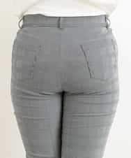 OLLLM04075 eur3(エウルキューブ) 【大きいサイズ】裏起毛のびのびスリムパンツ グレー(92)