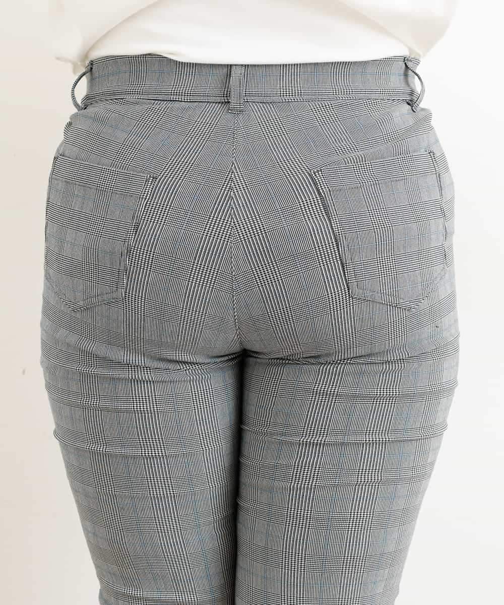 OLLLM04075 eur3(エウルキューブ) 【大きいサイズ】裏起毛のびのびスリムパンツ グレー(92)