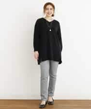OLLLM04075 eur3(エウルキューブ) 【大きいサイズ】裏起毛のびのびスリムパンツ グレー(92)