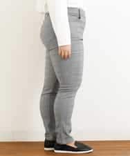 OLLLM04075 eur3(エウルキューブ) 【大きいサイズ】裏起毛のびのびスリムパンツ グレー(92)