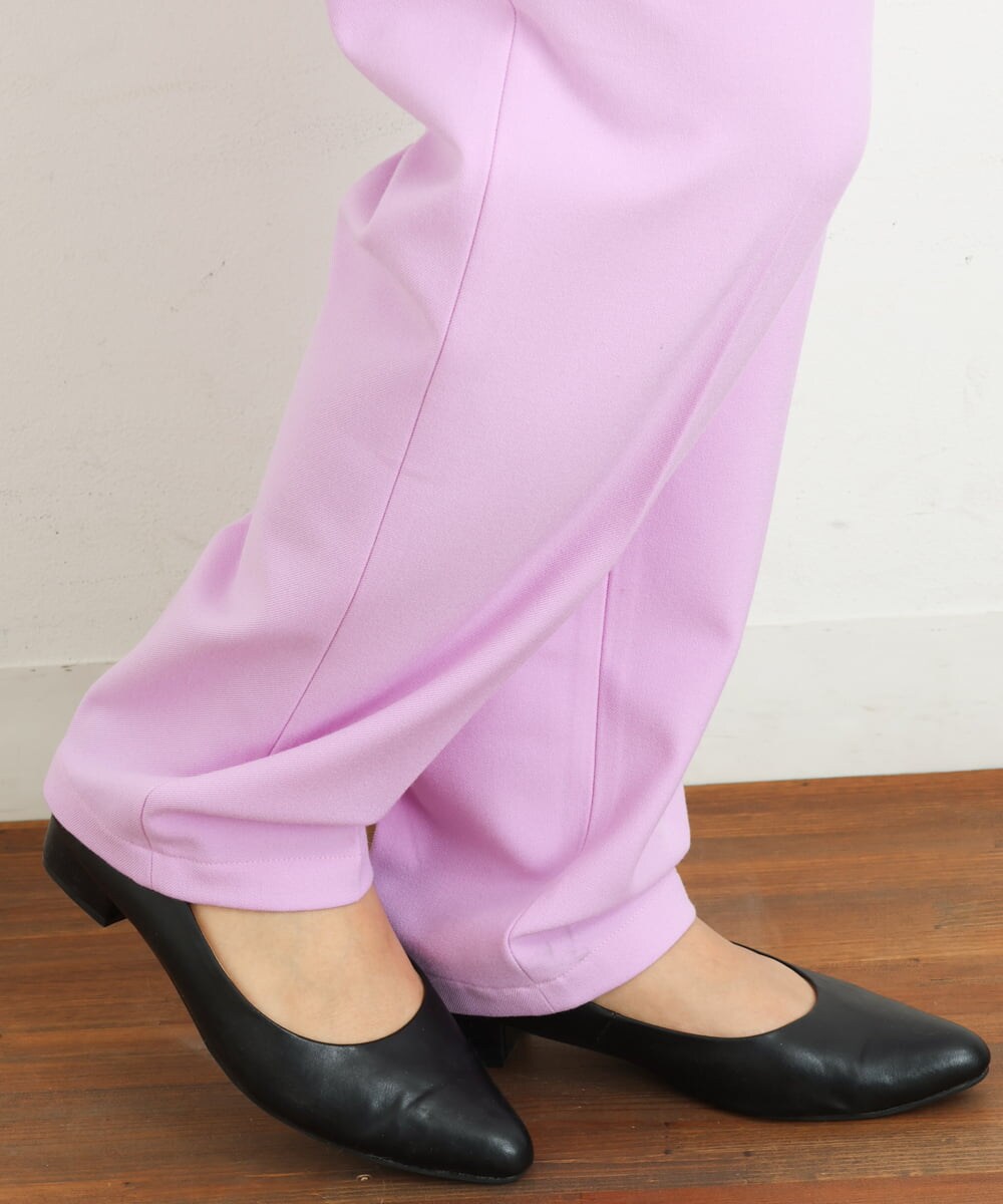 OLLLP02080 eur3(エウルキューブ) 【大きいサイズ】ロイヤルヒートテーパードパンツ ライトピンク(01)