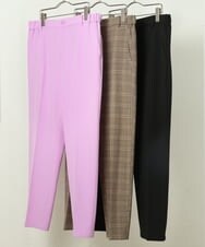 OLLLP02080 eur3(エウルキューブ) 【大きいサイズ】ロイヤルヒートテーパードパンツ ブラック(94)
