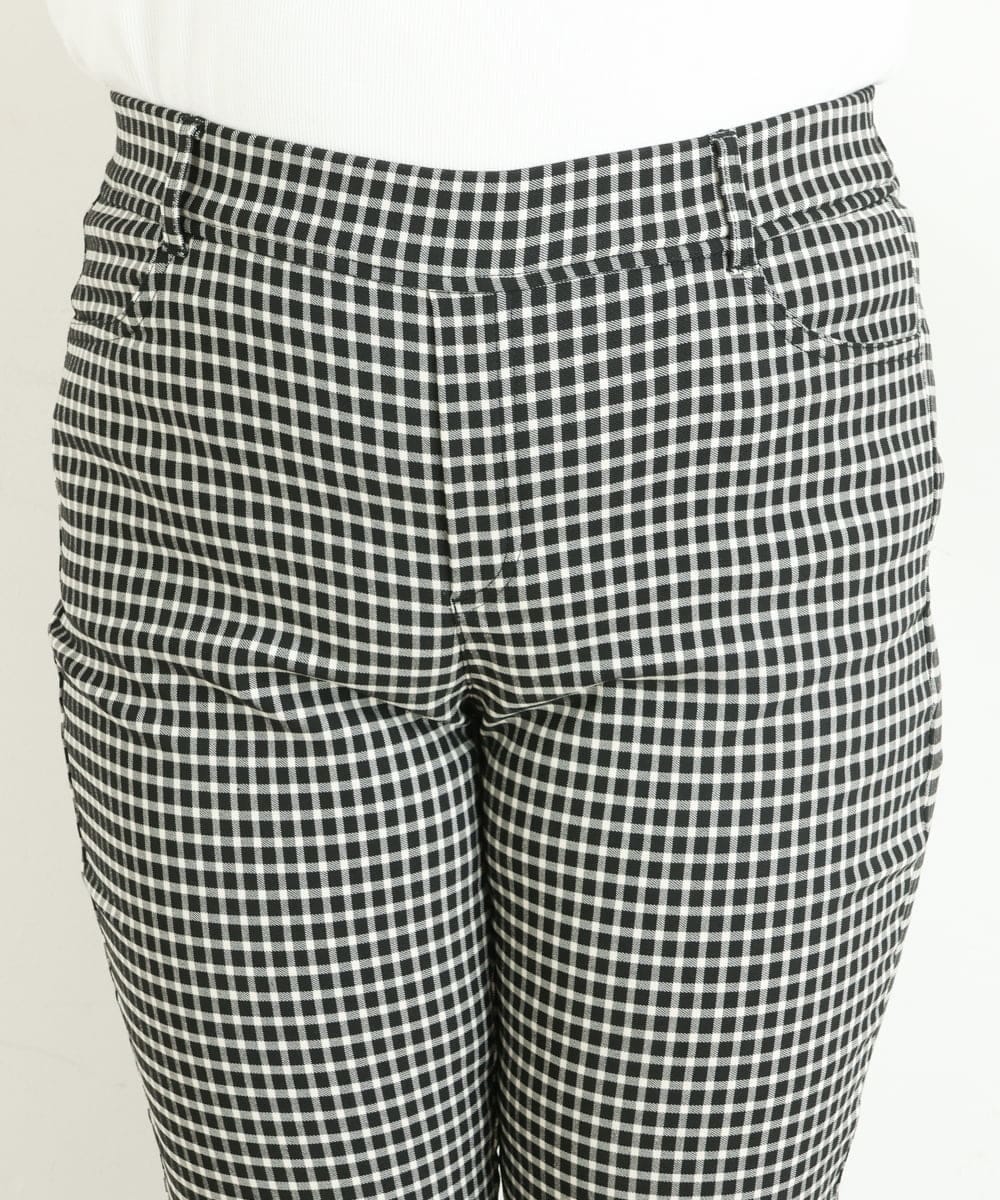 OLLLP08075 eur3(エウルキューブ) 【大きいサイズ】裏起毛ストレッチスリムパンツ ダークグレー(93)