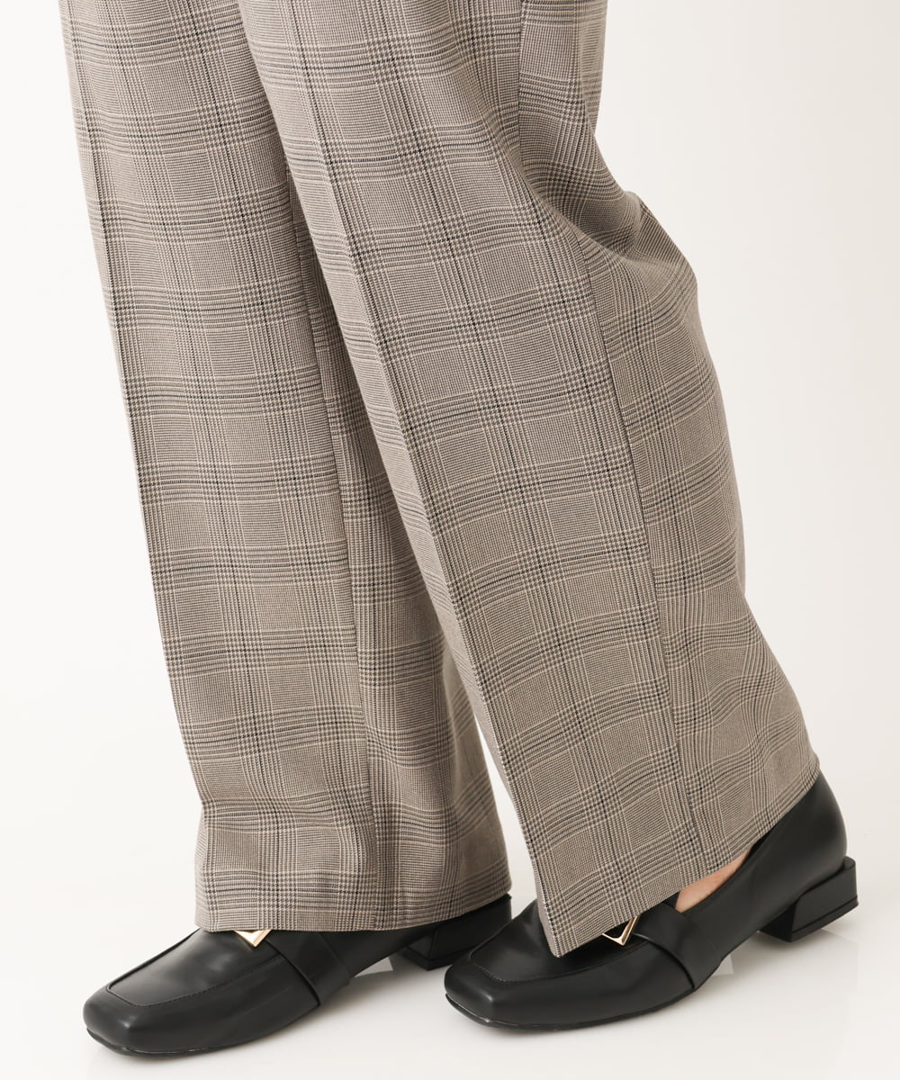 OLLLS05089 eur3(エウルキューブ) 【大きいサイズ】ロイヤルヒートストレートパンツ ベージュ(82)