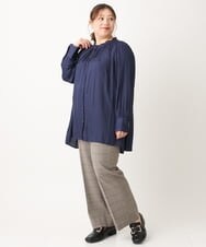 OLLLS05089 eur3(エウルキューブ) 【大きいサイズ】ロイヤルヒートストレートパンツ ベージュ(82)