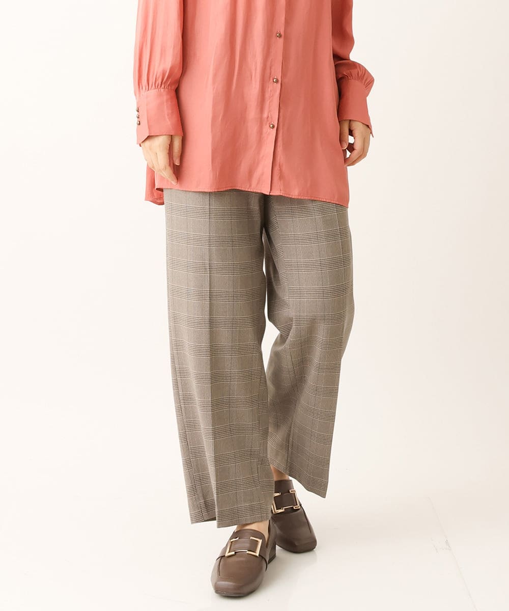 OLLLS05089 eur3(エウルキューブ) 【大きいサイズ】ロイヤルヒートストレートパンツ ベージュ(82)