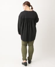 OLLLS09089 eur3(エウルキューブ) 【大きいサイズ】裏起毛ストレッチパンツ カーキ(36)