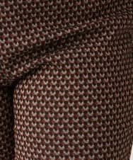 OLLLS10099 eur3(エウルキューブ) 【雑誌掲載】【大きいサイズ】ジャカードストレートパンツ ブラウン(17）