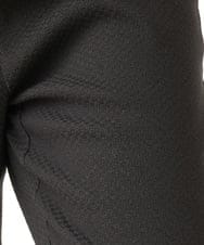 OLLLS10099 eur3(エウルキューブ) 【雑誌掲載】【大きいサイズ】ジャカードストレートパンツ ブラック(94)