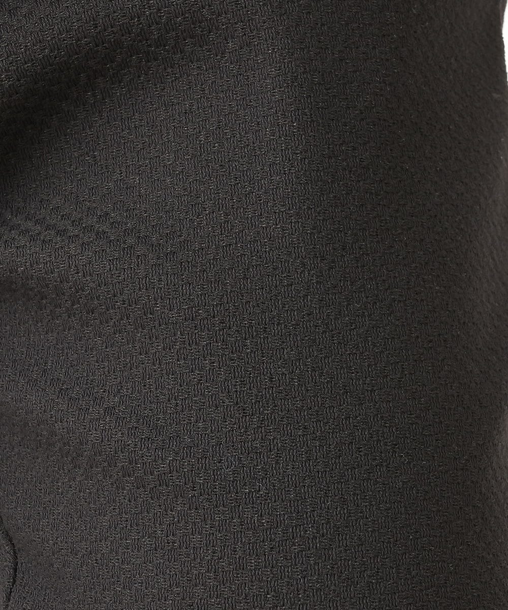 OLLLS10099 eur3(エウルキューブ) 【雑誌掲載】【大きいサイズ】ジャカードストレートパンツ ブラック(94)