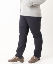 OLLLS13089 eur3(エウルキューブ) 【大きいサイズ】さらさらストレッチ裏起毛ストレートパンツ ネイビー(57)