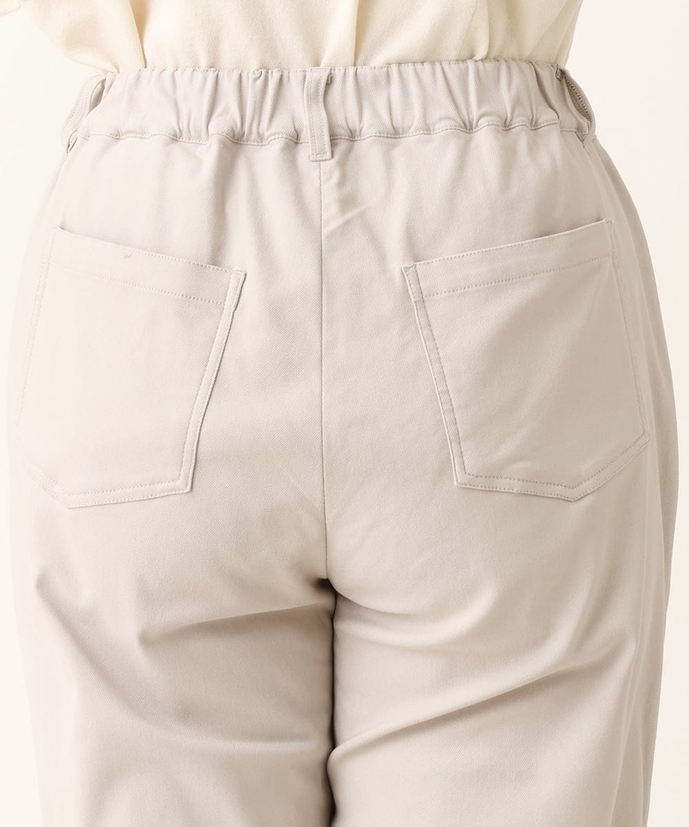OLLLS13089 eur3(エウルキューブ) 【大きいサイズ】さらさらストレッチ裏起毛ストレートパンツ ライトグレー(91)