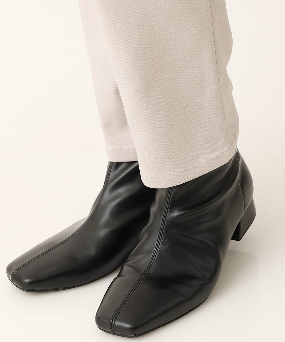 OLLLS13089 eur3(エウルキューブ) 【大きいサイズ】さらさらストレッチ裏起毛ストレートパンツ ライトグレー(91)