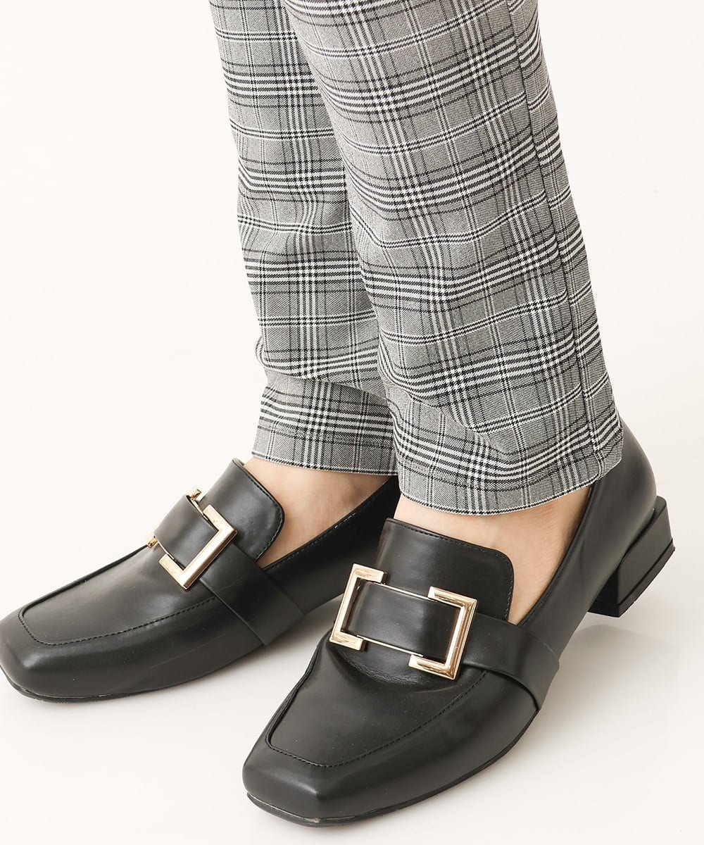 OLLLS31089 eur3(エウルキューブ) 【大きいサイズ/11号サイズあり】裏起毛ストレッチチェック柄パンツ グレー(92)